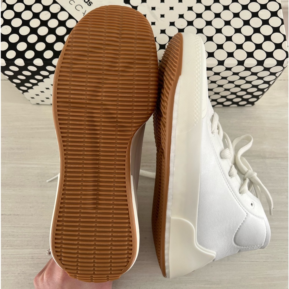 Stella McCartney for Adidas White High Top Sneakers, Size 8 - Picture 5 of 5